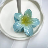 2024 Bohemian Beach Vacation Frangipani Egg Flower Hair Clips Lily Flower Hawaii Beach Hair Claw for Women Girl Hair Accessories