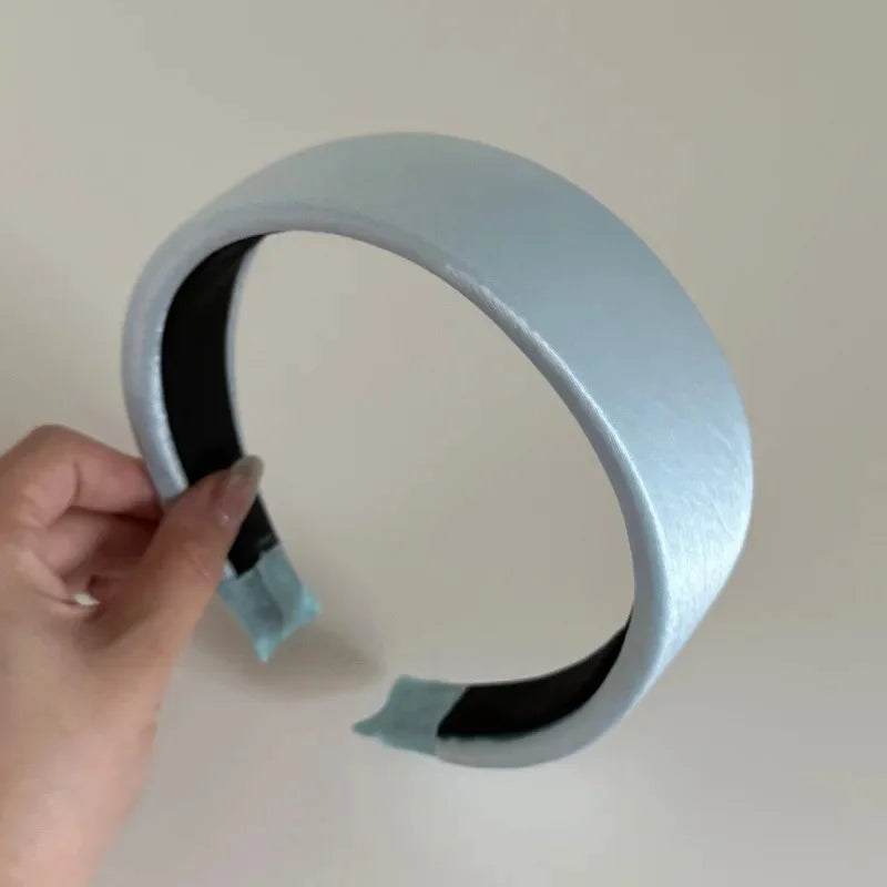 Korean Satin Wide Sponge Hairband Sweet Elegant Fashionable Versatile Professional Salon Hair Division And Fixing Hair Clip