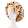 Women Satin Solid Sleeping Cap Soft Silk Nightcap Bonnet With Headband For Women Children Silk Scarf Sleep Hat