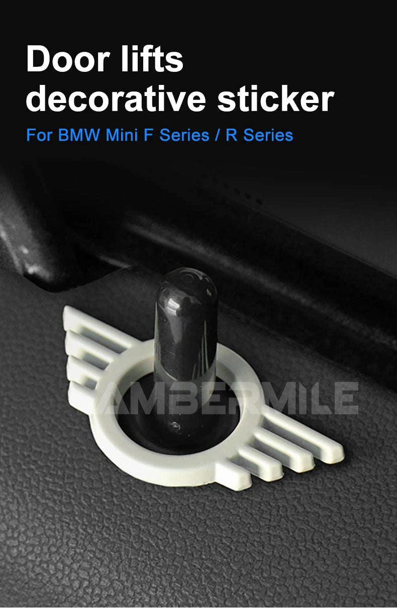 1 piece Metal for Mini Cooper One S F55 F56 F57 F60 R55 R56 R57 Countryman Car Door Lock Pin Wing Emblem Badge Decal