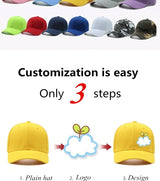 Kids casual custom baseball cap Boy girls parent-child sports hat Hip hop snapback hat with DIY logo design Gorros
