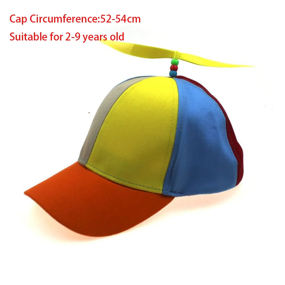 Bamboo Dragonfly Rainbow Sun Cap Funny Adventure Dad Hat Snapback Hat Helicopter Propeller Design for Kids Boys Girls Adult