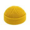 Unisex Autumn Warm Cap New Fashion Men's Beanie Winter Knit Hat Boy Skullcap Sailor Cap Cuffs Retro Navy Short Hat Solid Color