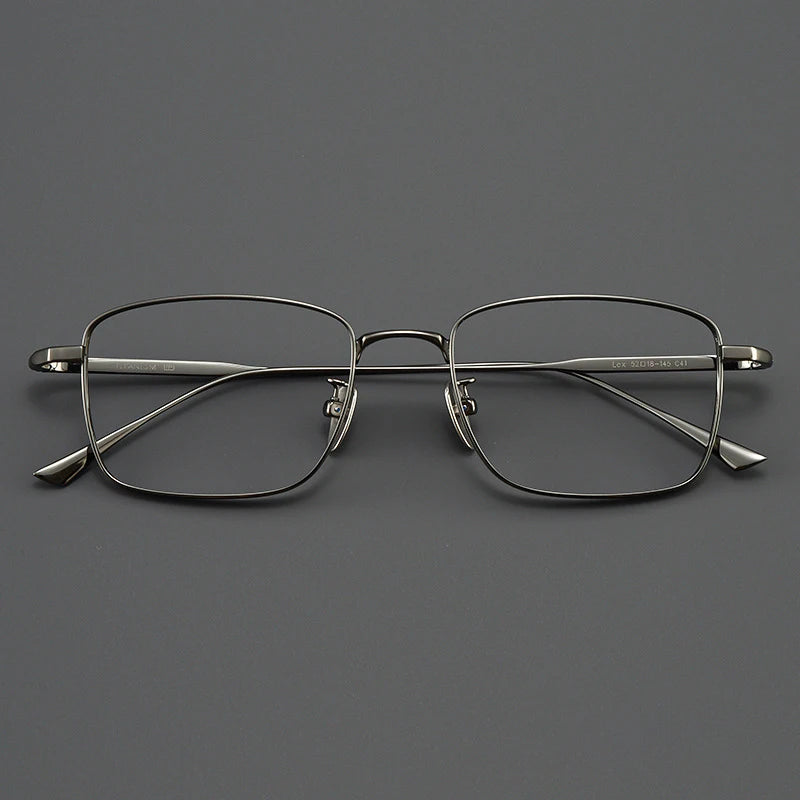 Xbora Men's Ultra-Light Pure Titanium Glasses Frame Business Square Flexible Optical Women's Prescription Eyelasses 1908