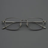 Xbora Men's Ultra-Light Pure Titanium Glasses Frame Business Square Flexible Optical Women's Prescription Eyelasses 1908