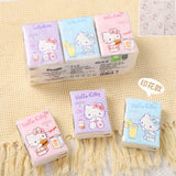 9pcs Hello Kitty  Sanrio Tissue  Pochacco Kawaii Cartoon Printed Handkerchief Cute Girl Portable Toilet Paper Girly Gift