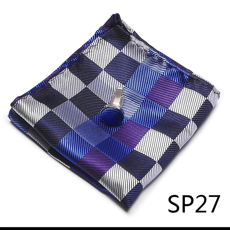 High Grade 2023 New Style Hot sale Silk Handkerchief Black Suit Accessories Solid Men Abraham Lincoln's birthday Pocket Square