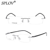 Ultra Light Pure Titanium Glasses Frame Men Brand Designer Prescription Women Fashion Rimless Square Optical Eyewears Ins