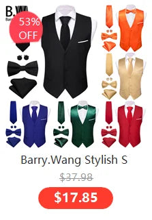 Barry.Wang Novelty Silk Men Tie Handkerchief Cufflinks Set Jacquard Animal Dinosaur Bat Gravat Necktie For Male Wedding Business