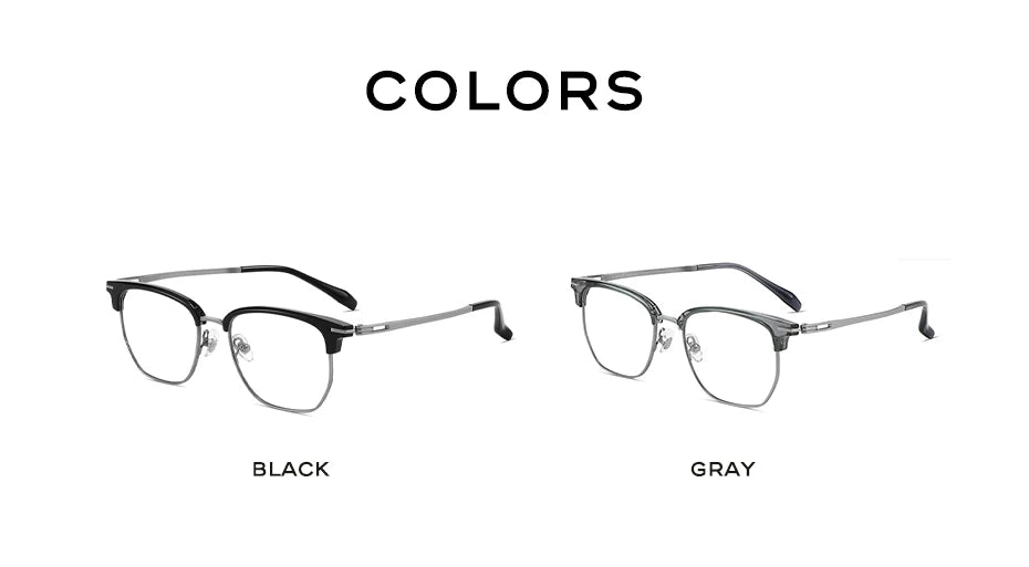 CAPONI Original Designer Men Glasses Frames Pure Titanium  Business Eyewear Anti Blue Light Multifunctional Frame Glasses J23615