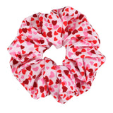 Valentines Hair Ties Heart Hair Scrunchies Elastics Hair Band Ponytail Hair Ropes for Women Girl Valentines Day Hair Accessories