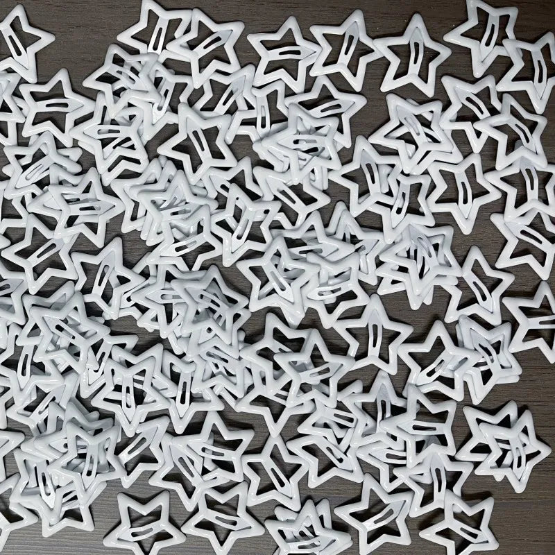 KYDZSW 10Pcs Children Cute Colors Geometric Stars Ornament Hair Clips Girls Lovely Sweet Hairpins Kid Hair Accessories