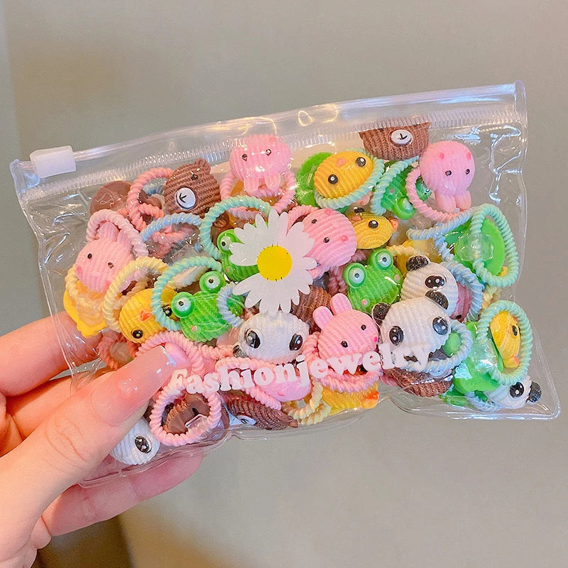 20Pcs/Set infant Cute Bowknot Headbands Girls Elastic Hair Bands Bows Headwear for Kids Cartoon Ornaments Gift Hair Accessories