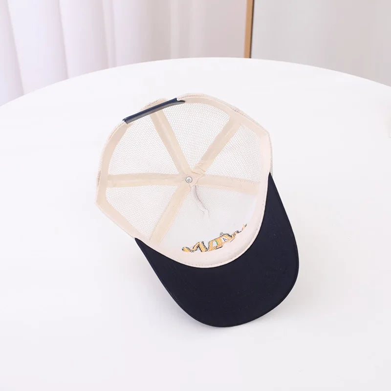 Korean Children 's Sports Hats Toddler Baby Boy Baseball 2024 Summer Embroidered Excavator Outdoor Kids Hip Hop Caps Adjustable
