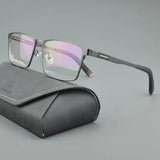 Titanium Alloy Glasses Frames Men Eyewear Optical Prescription Glasses Frame Large Face Eyeglasses square Myopia Retro spectacle