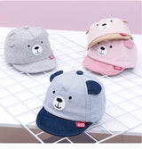 Baby Bear Baseball Cap New Spring Summer Cute Cartoon Solid Sunhat Boys Girls Cotton Snapback Caps Kid Hip Hop Fishing Hat 3-12M