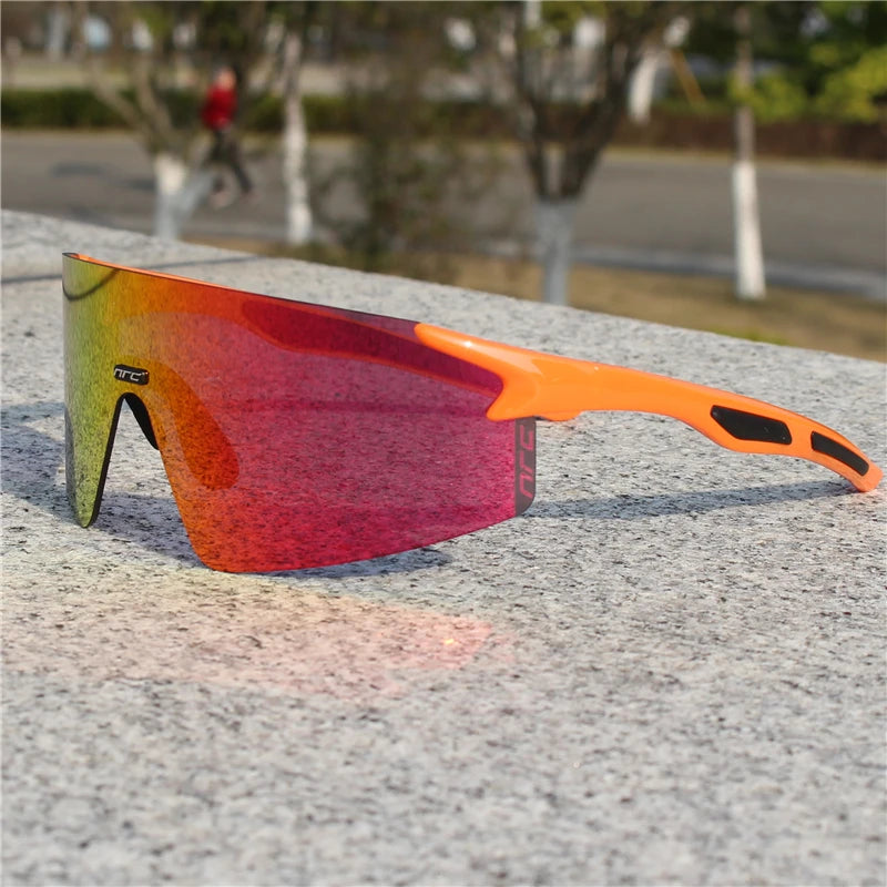 1 Lens NRC Cycling Sunglasses UV400 TR90 Sports Bicycle Glasses MTB Mountain Bike Fishing Hiking Riding Eyewear for Men Women