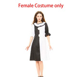 Terrifierr Cosplay Costume Female/Male Horror Carnival Party Skin-Tight Black White Killer Clowns Jumpsuit for Halloween Costume