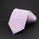 New Design Wedding Men Tie Purple Solid Striped Paisley Flower Neckties Men Business Dropshipping Groom Collar Accessories Gift