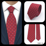 LYL 7CM Luxury Jacquard Red Dots Business Necktie Western Accessories Wedding Guest Gift Bolus Tie Items