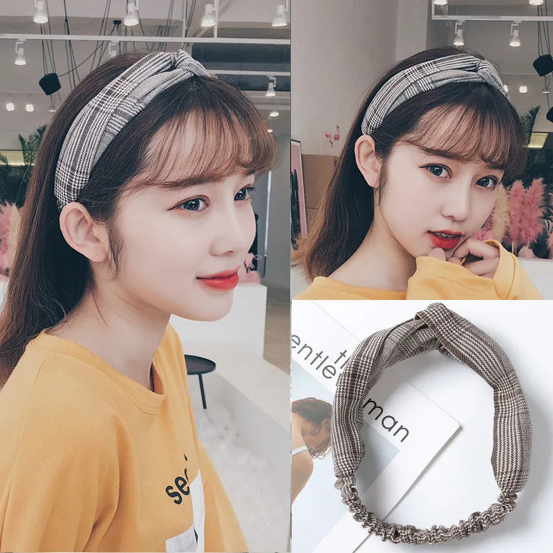 Cross elastic headband chiffon silk headband ladies headband hair accessory sports face wash