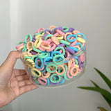 50/100Pcs Colorful Basic Nylon Ealstic Hair Ties for Girls Ponytail Hold Scrunchie Rubber Band Kid Fashion Hair Accessories