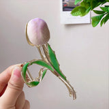 New Tulip Hair Claw Flower grace Shark Clip Headdress Vintage Ponytail Claw Clip Trendy sweet HAIR CLIP FOR GIRL Hair Jewelry