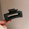 Black Square Cross Large Acrylic Hair Clamps Claw Clips for Women Matte Frosted Geometric Shark Clips Minimalist  Daily Headwear