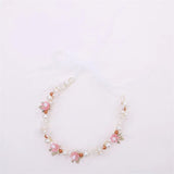 Spring Bohemian Girls Bridal Pearl Hair Headdress Flower Wreath Bride Garland Head Hoop Headbands Hair Jewelry Children Gifts