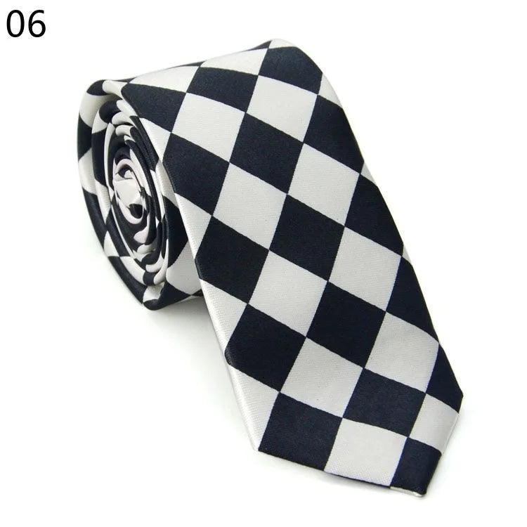 5cm Musical Note Printed Tie College Students Narrow Neckties Leopard Check Performance Ties For Men Daily Neckwear Gravata Gift