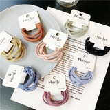 6Pcs/Lot Elastic Hair Bands Women Hair Rubber Band Elegant High Elasticity Solid Color Girls Elastic Hair Bands Hair Accessories