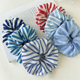 Stripes Elastics Hair BandWoman Large Fresh Versatile Scrunchies Hair Ties Ladies Ponytail Holder Girl Fashion Hair Accessories