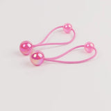 2pcs/lot Ponytail Ball Hair Ties For Girls Elastics Hairband Colorful Twin Bead Pom Balls Hair Rope Kids Hair Accessories