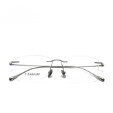 Fashionable and Simple Frameless Titanium Alloy Business Men's Glasses Personalized High-quality Women's Frames Suitable  Myopia