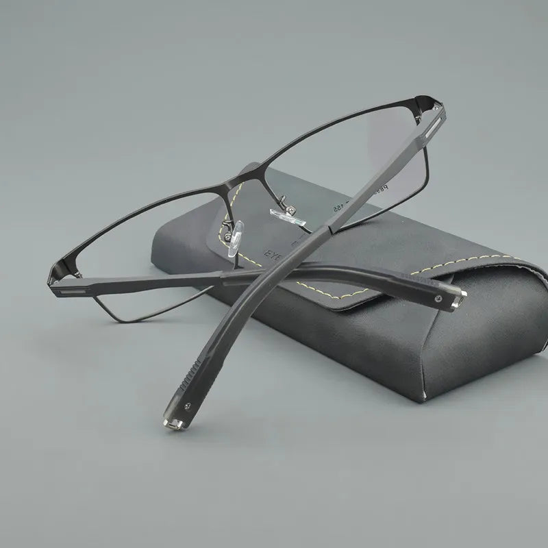 Titanium Alloy Glasses Frames Men Eyewear Optical Prescription Glasses Frame Large Face Eyeglasses square Myopia Retro spectacle
