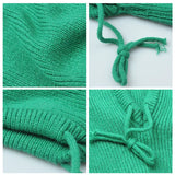 Winter Balaclava Hat for Men&Women Knitted Hooded Cap Outdoor Windproof Drawstring Hat One-Piece Neck Beanie Capofficial website
