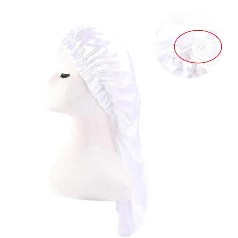 Unisex Elastic Bonnet Long Hair Sock Dreadlock Braids Cap Sleep Hats Head Wrap Turban Night Cap Hair Care Nightcap for Women Men