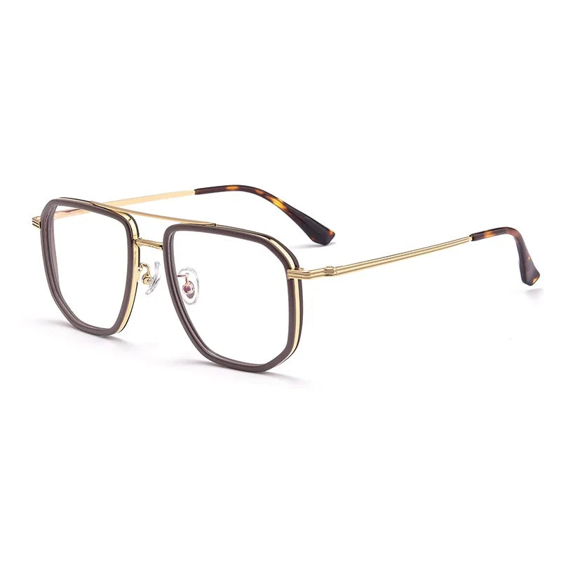 Vintage Titanium Eyeglasses Frame Men Square Myopia Prescription Glasses Women Retro Optical Luxury Brand Glasses Frame Eyewear