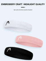 HEAD Tennis Hairbands Men and Women Sports Headbands Fitness Sweatband Badminton Yoga Basketball Running Fashion Sweat Headband