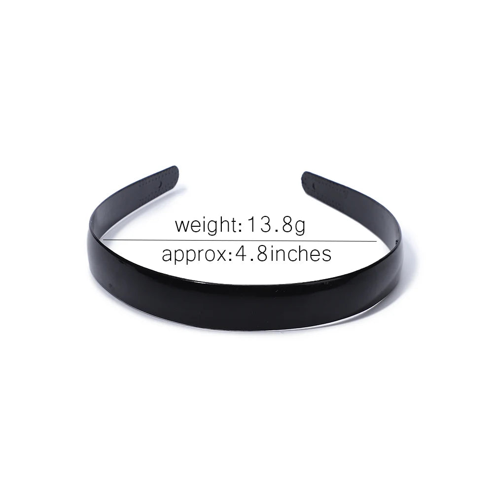 1 Piece Simple Women Headbands Fashion Head Band for Girls  Solid Black Color Casual Hair Accessories Plastic Headbans Wholesale