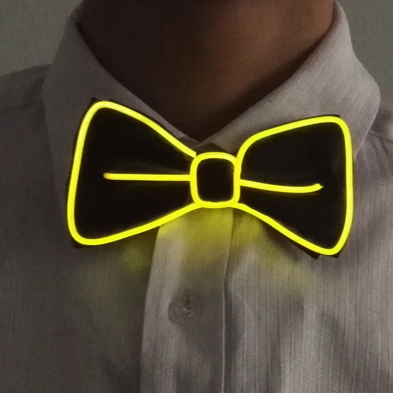 LED Acrylic Bow Tie Light up LED Men Bow Tie Luminous Bow tie Costume Men Ties DJ Dance Glow Decoration Novelty Gift LED Cravat
