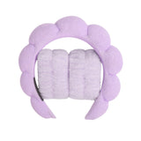 3 件套时尚 Microfiber Washing Wristbands Scrunchies Puffy Headband Spa Bubble Headband for Washing Face Makeup Shower Skincare