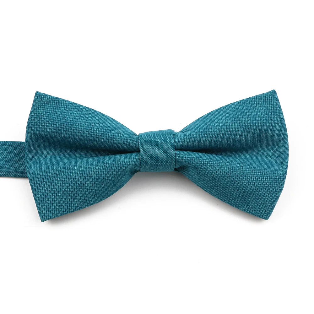 High Quality Mens Solid Color Bowtie Set For Men Children Wedding Party Dinner Accessory Pink Orange Father-son Bow Tie Gift