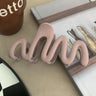 2023 New Trendy Curve Matt Hair Claw Clip Large Shark Crab Hair Clips Women Hair Accessories INS Female Back of Head Hairpin