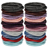 100Pcs Black Elastics Small Hair Ties Elastics Small Hair Rubber Bands Accessories Ponytail Holders for Women Girls Baby Toddle