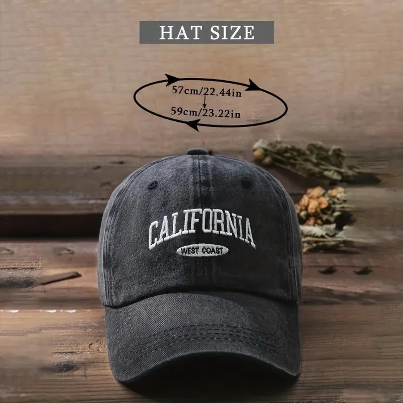 Cotton Retro Vintage Baseball Cap Men Women Denim Embroidered Letters Hat Cotton Soft Top Caps Casual Retro Unisex Hats