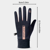1Pair Winter Waterproof Windproof Non-slip Touch Screen Warm Gloves, For Outdoor Cycling, Driving, Skiing