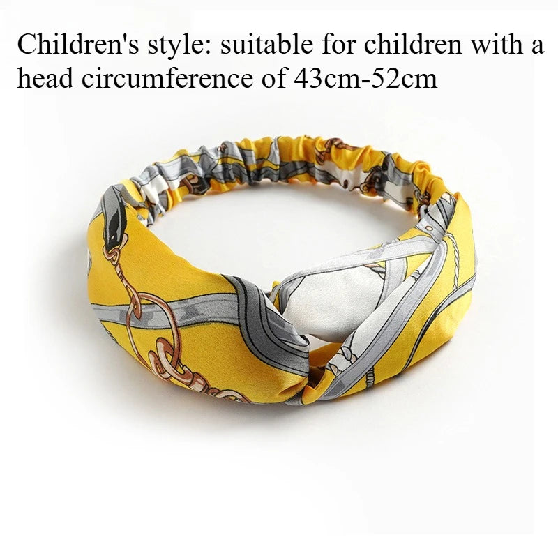 European and American silk elastic elastic cross headband, stylish, simple and versatile headband for parents and children