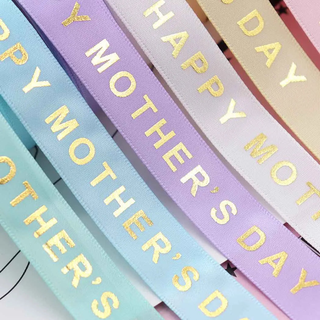 5Yards Mother's Day Thread Ribbons Cake Gifts Box Packaging Wedding Bouquet Birthday Christmas Bowknot Scene Party Decoration