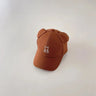 Cartoon Bear Baby Baseball Cap Cute Solid Color Toddler Sun Hat with Ears Summer Adjustable Kids Boy Girl Peaked Cap